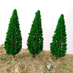 10pc Miniature Pine Tree Scenery for Garden Park Train Railway