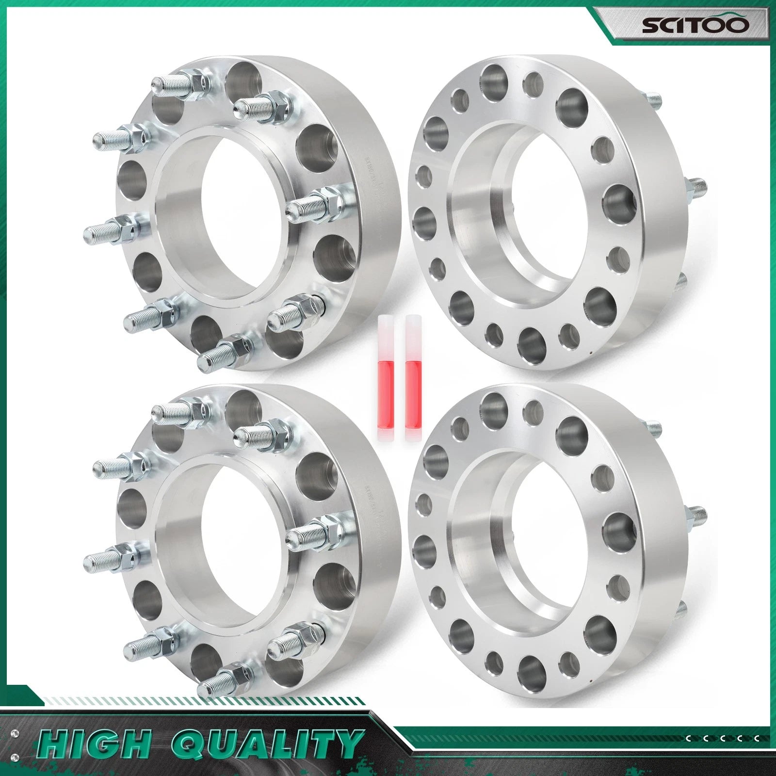 Set of 4 Hub Centric Wheel Spacers M14x1.5 for Silverado 2500 HD (2011–2025)