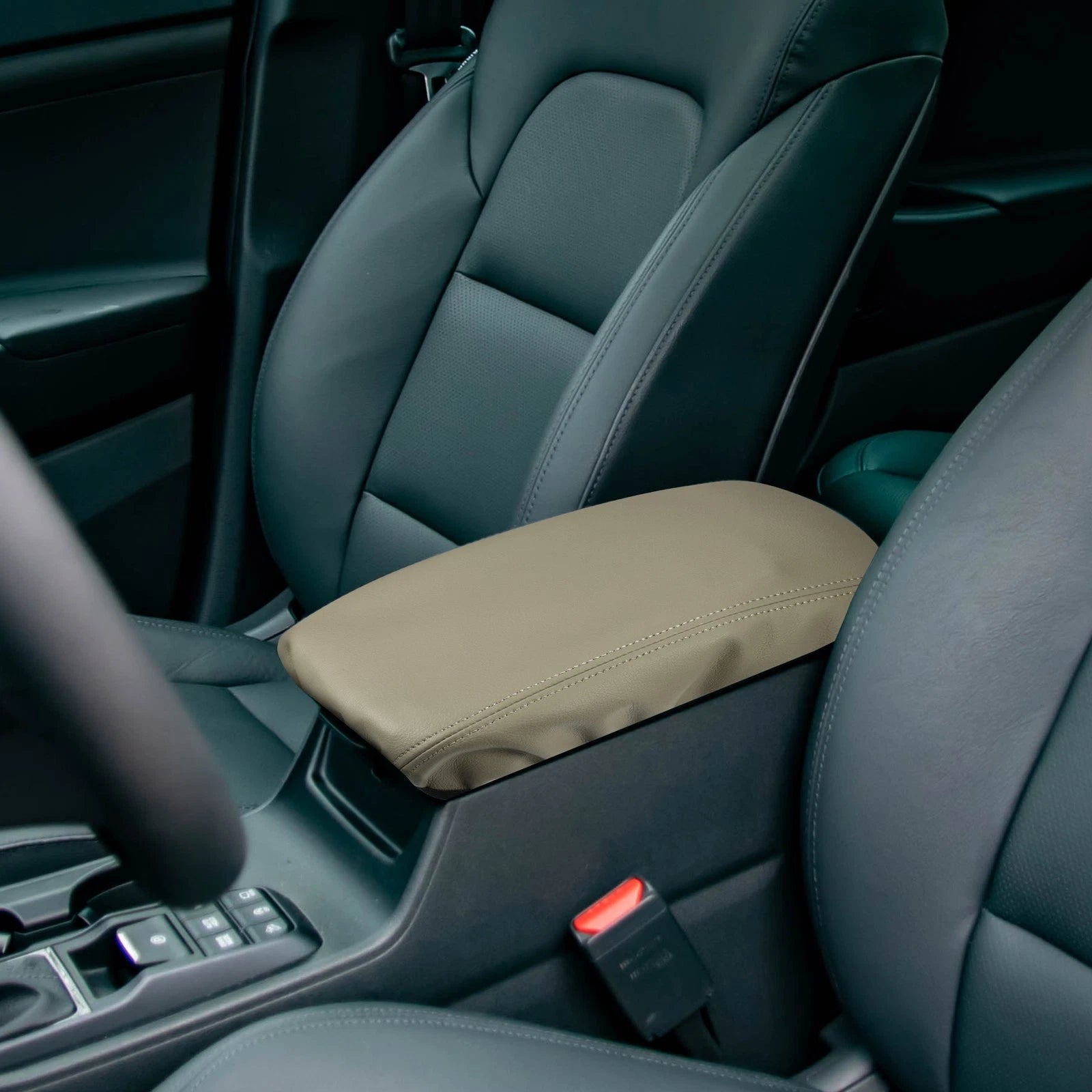 Armrest Cover for Honda Accord (2018–2022) Beige with Beige Stitches