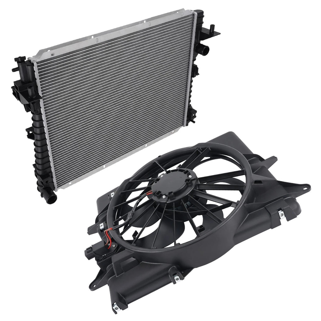 Radiator Condenser & Cooling Fan Assembly for Ford Mustang V6 (2011–2014)