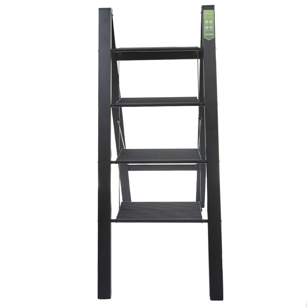 4-Step Folding Ladder with Wide Anti-Slip Pedal