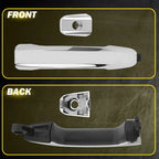 Set of 4 Chrome Front Left Door Handle Covers for Silverado Sierra 1500 (2014–2020)