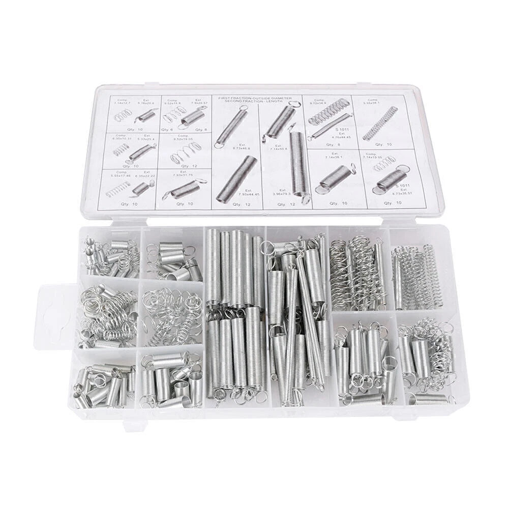 Set of 200 Small Metal Loose Steel Coil Springs Assortment Kit