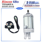 Starter Motor for Honda TRX680FA FourTrax Rincon 680 (2006–2019) With Relay