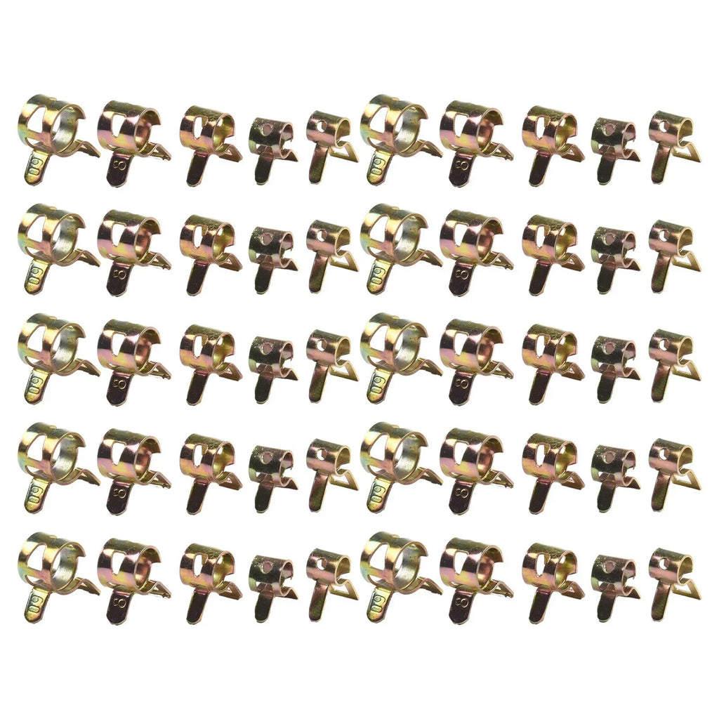 50 5-9mm Fastener Spring Clip Clamp Assortment