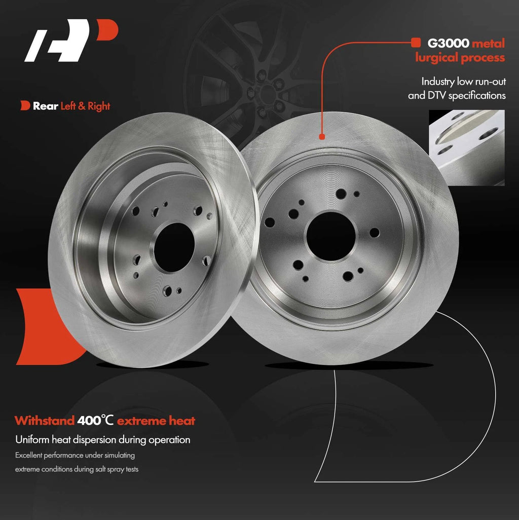 Rear Disc Brake Rotors & Ceramic Pads for Honda Odyssey (2002–2004)