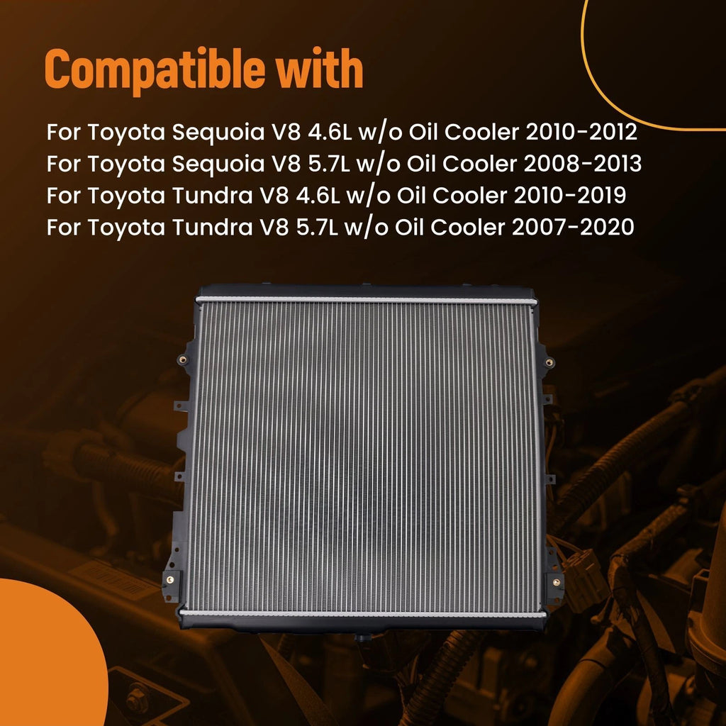 Aluminum Engine Radiator for Toyota Tundra Sequoia (2007–2020) 164000S010