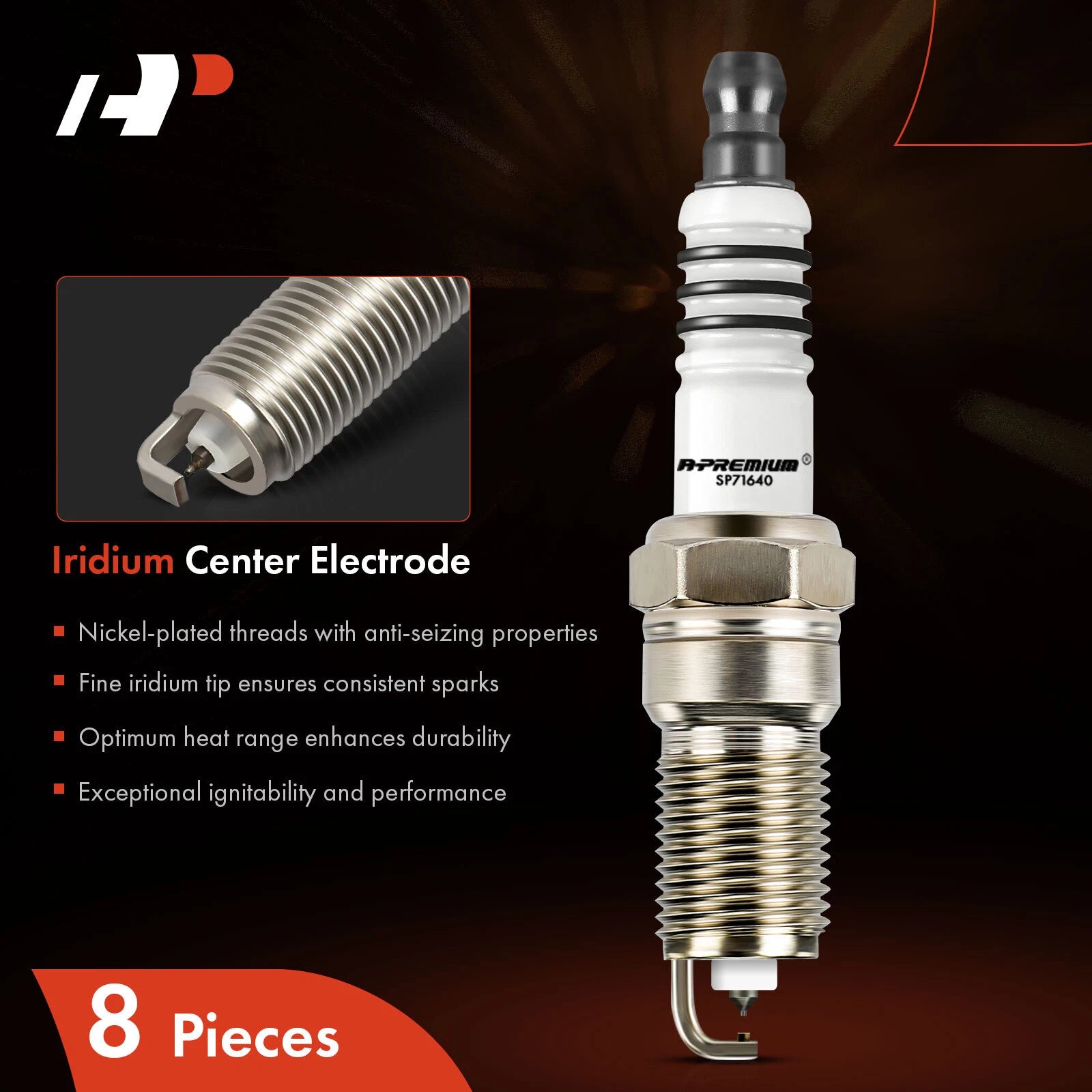 Set of 8 Iridium Platinum Spark Plugs for Ford F-150 F-250 (1997–2010)