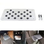 Universal Car Aluminum Alloy & Rubber Heel Plate Pedal Mat