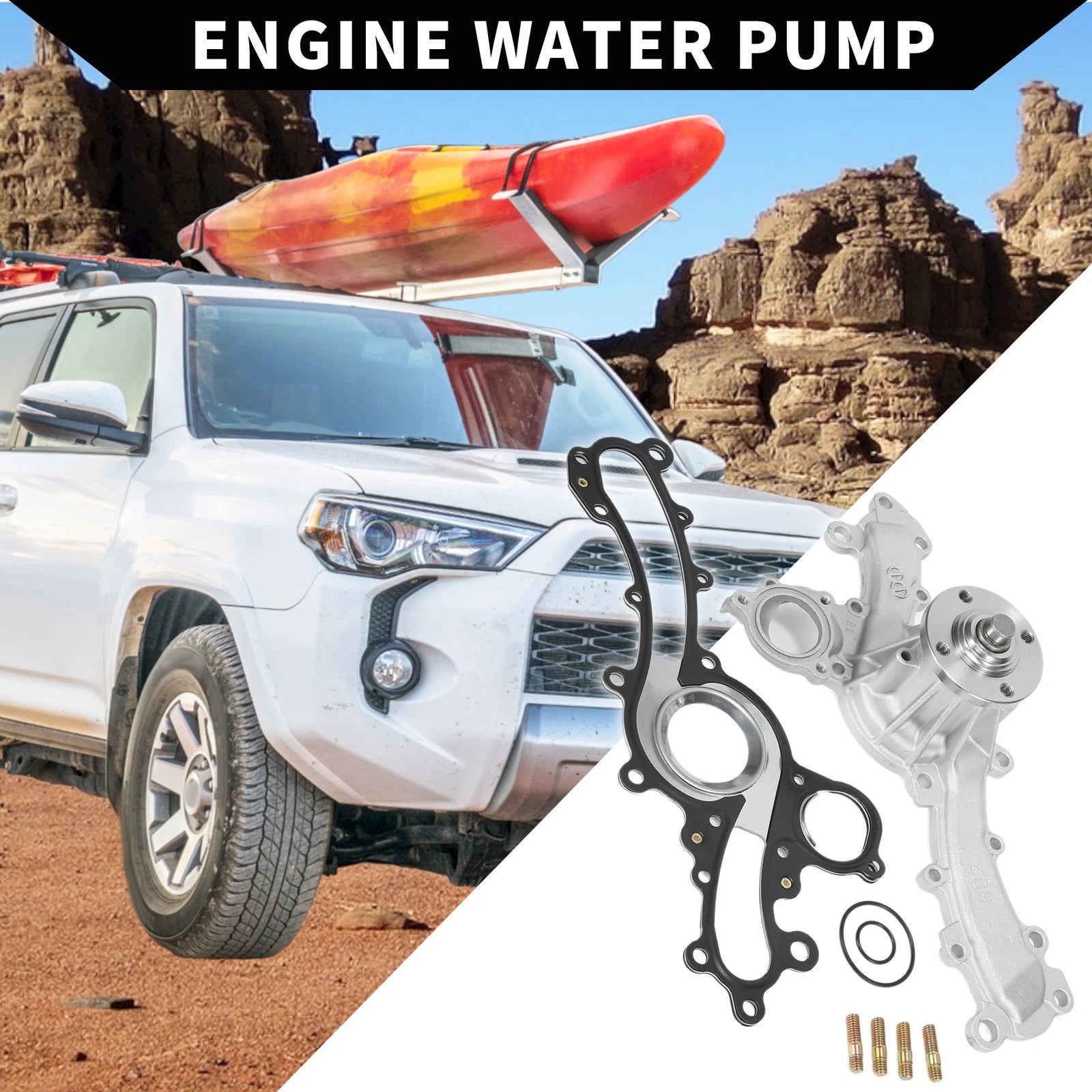Water Pump for Toyota 4Runner (2010–2022) No. 1610039545 with Rubber Kit