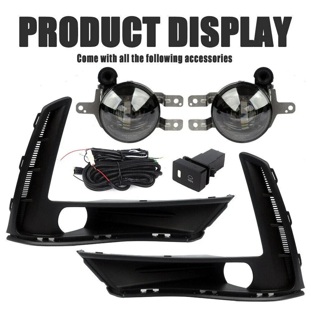 LED Fog Lights for Honda CR-V 2023-2024 Bumper w/ Bulb Switch & Bezel Set