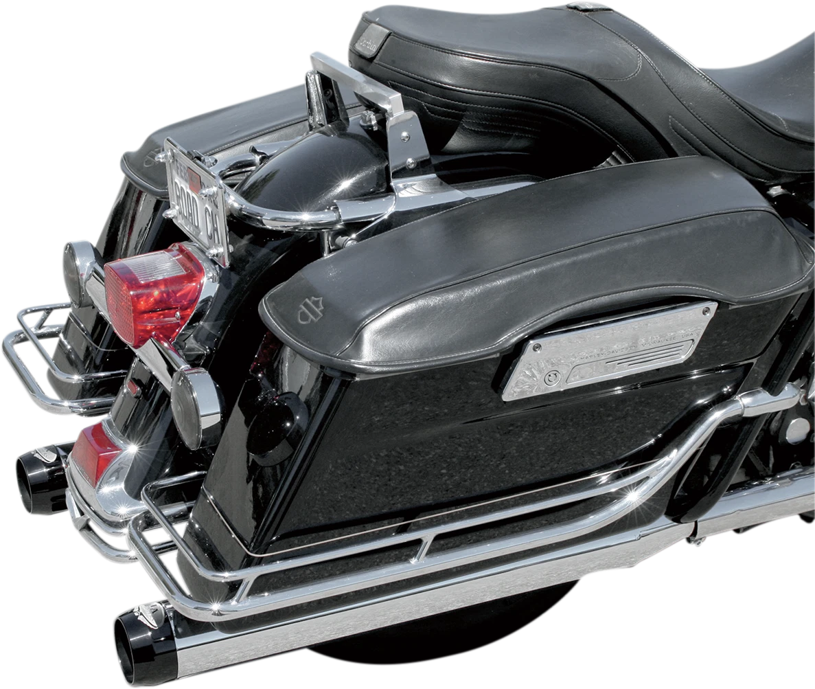 Bassani 4" Quick Change Slip-On Mufflers - Chrome for FL (1995–2016)