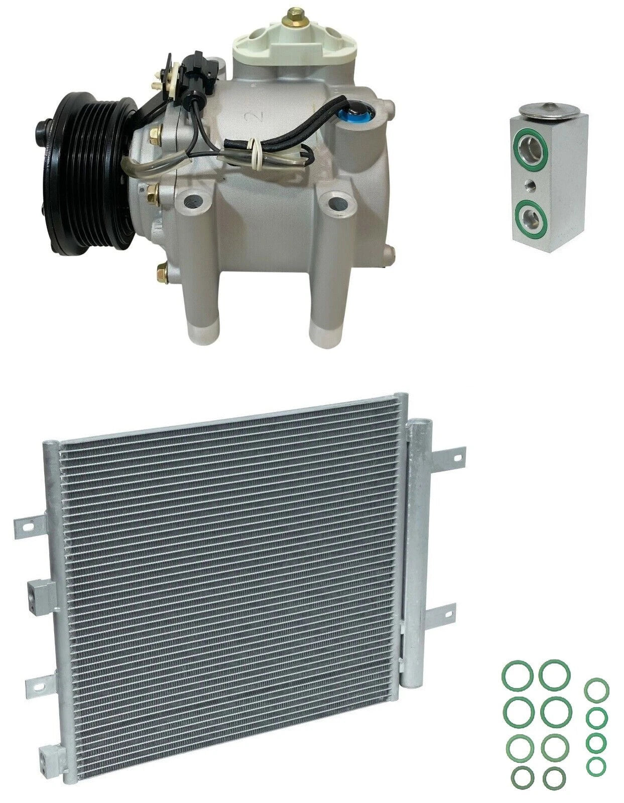 A/C Compressor Kit With Condenser for Jaguar S-Type 3.0L V6 (2008–2008)