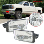 Set of 2 Front Bumper Fog Lights for Chevy Silverado 1500 2500 (2007–2013)