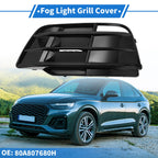 1pc Fog Light Grill for Audi Q5 SQ5 (2018–2022) No. 80A807680H Black