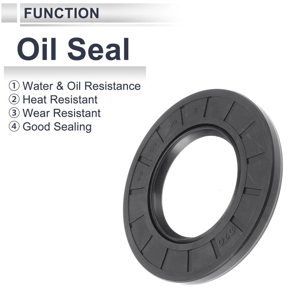 Set of 5 Oil Seal Ring for Rotary Shaft 50x90x8mm Nitrile Rubber