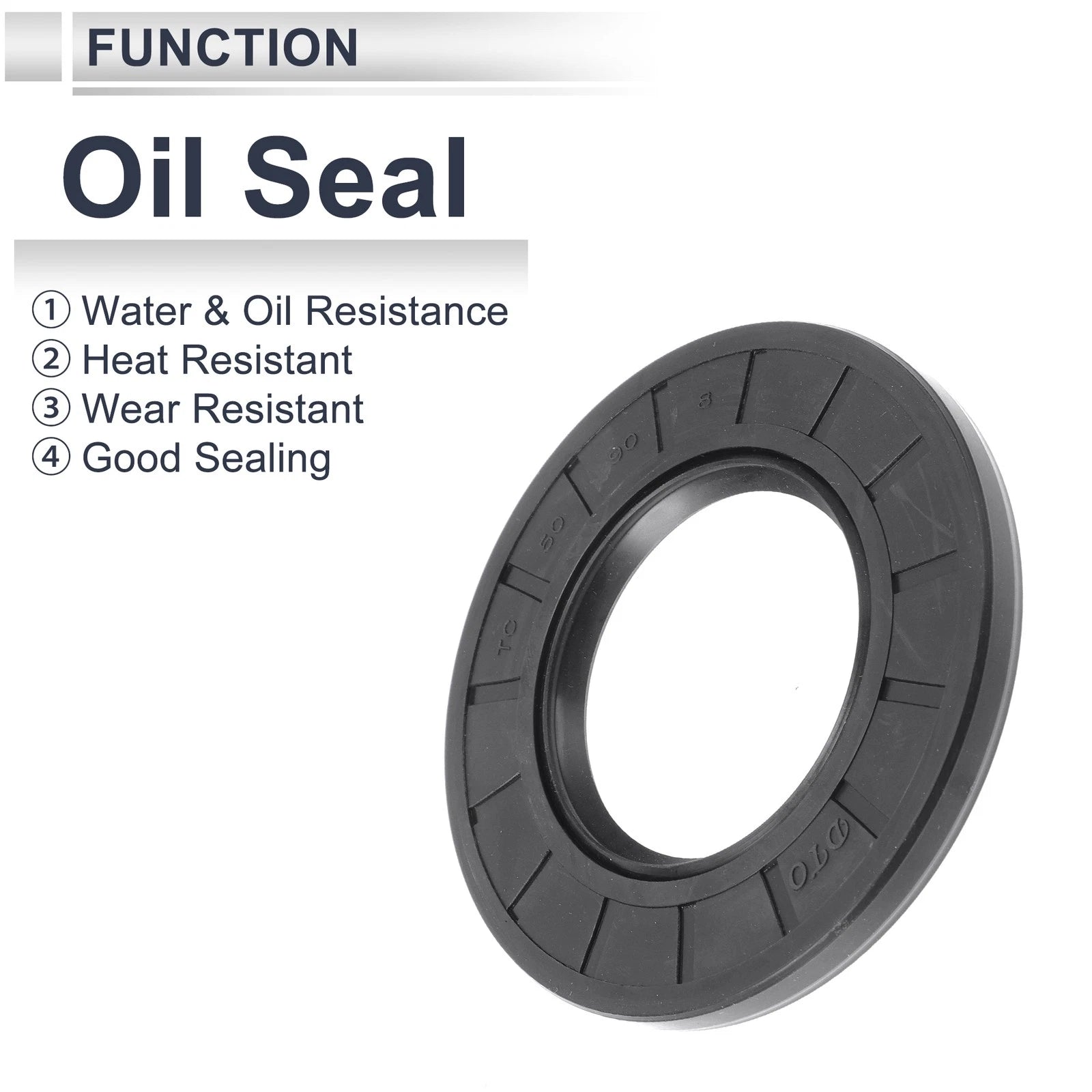 Set of 5 Oil Seal Ring for Rotary Shaft 50x90x8mm Nitrile Rubber