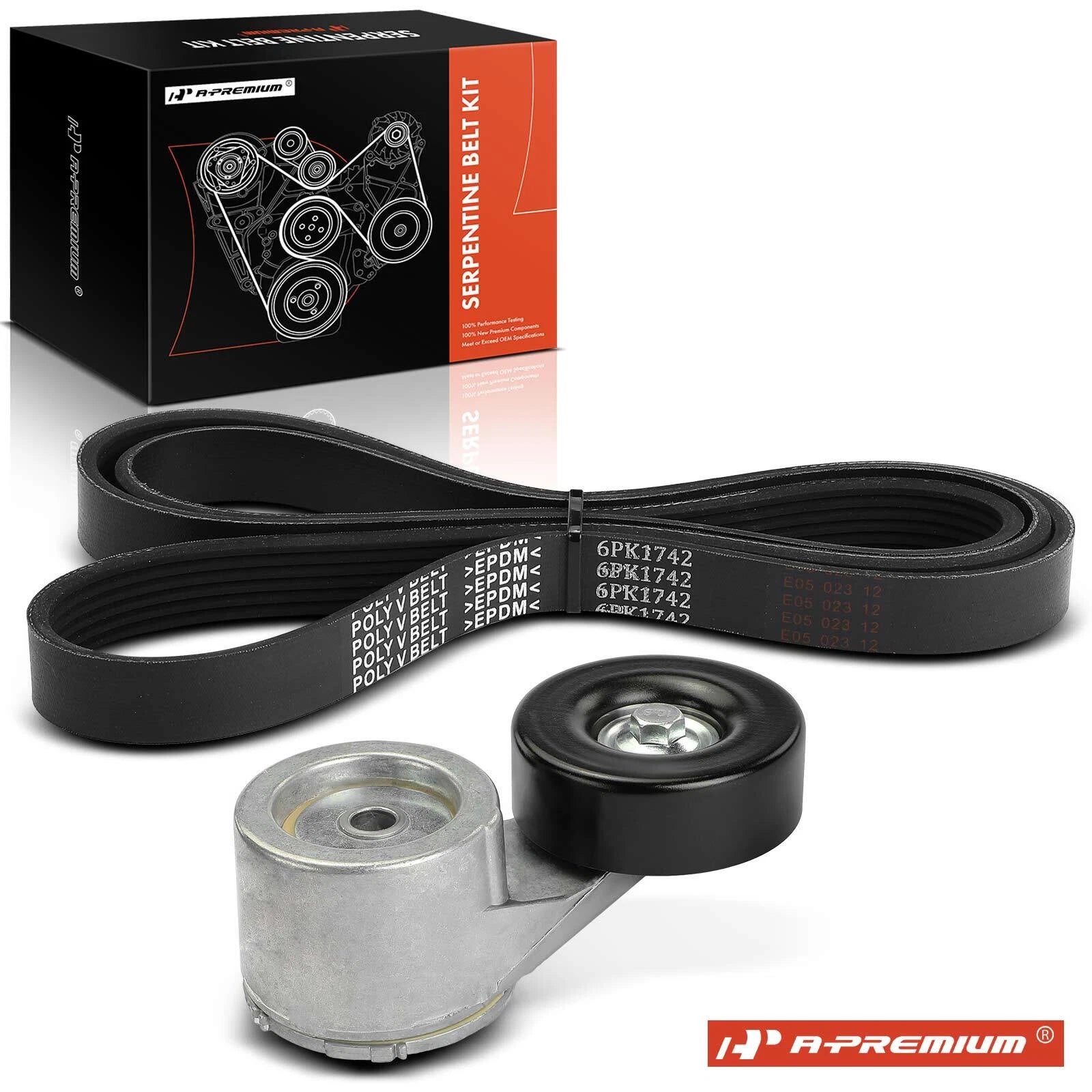 2X Serpentine Belt Drive Component Kit for Ford F-250 F-350 (1988–1995)