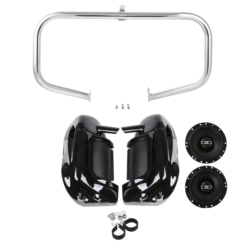 Lower Vented Fairing & 6.5'' Speakers & Engine Bar for Harley Touring (2009–2013)
