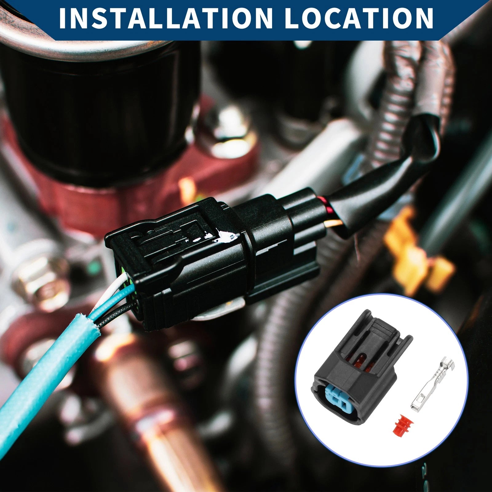 1 Pin Horn Detonation Sensor Connector Plug for Honda Fit Odyssey CRV Civic (2001–2023)