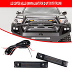 2X Smoked Amber LED Front Grille DRL Running Lights for Toyota Tacoma (2012–2023)