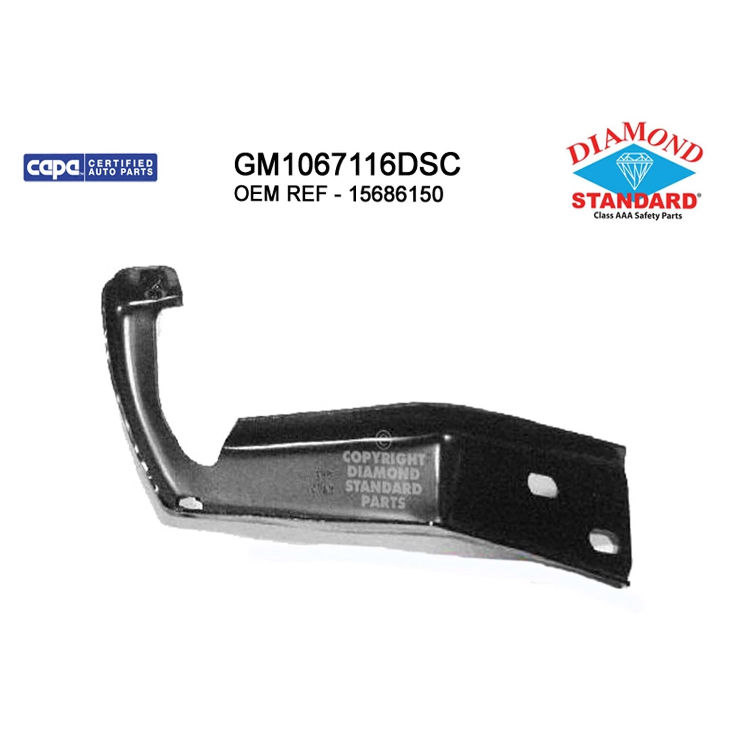 Replacement Steel Front Passenger Side Outer Bumper Face Bar Brace for Honda