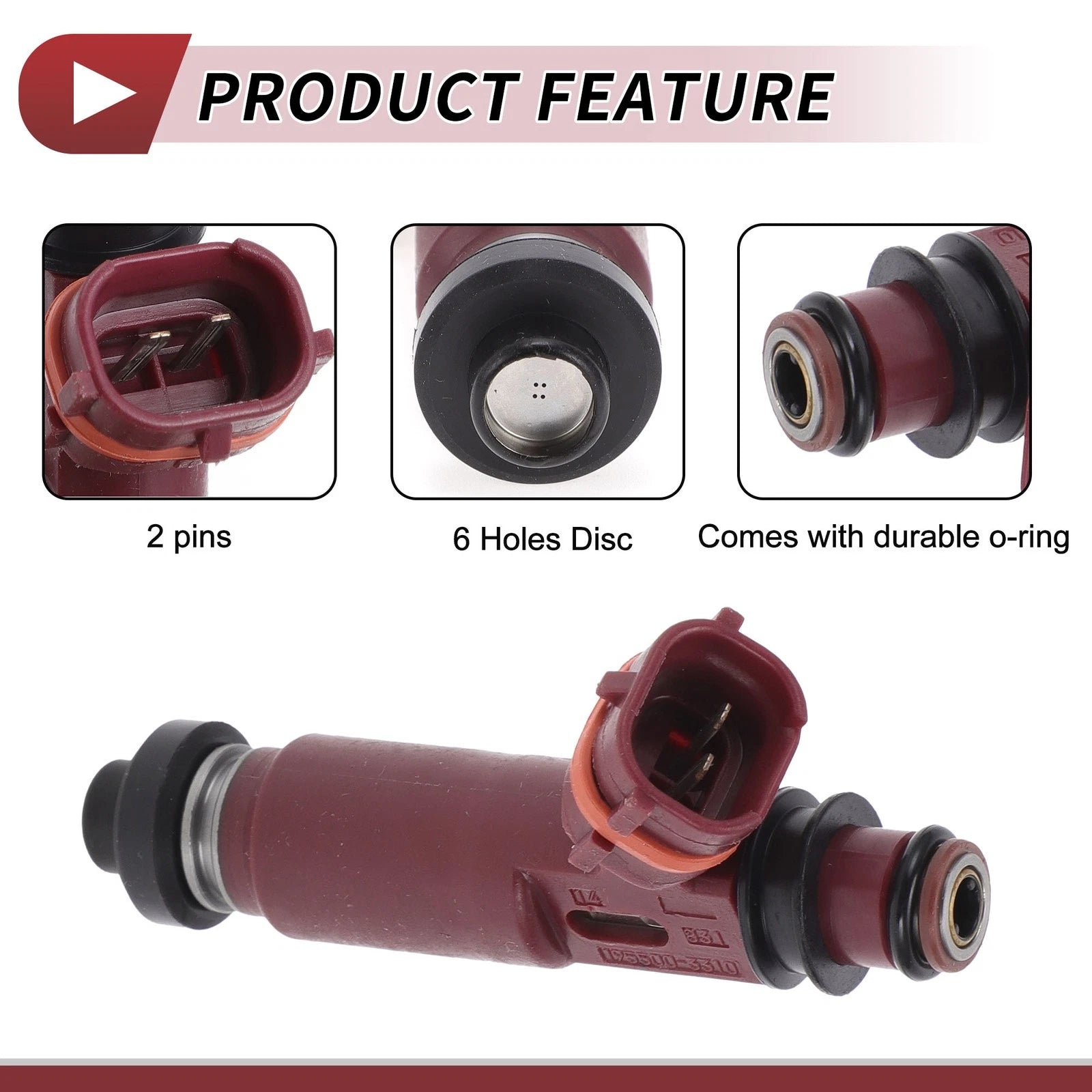 Fuel Injector No. 195500-3310 for Mazda Miata 1.8 (2000–2001) 1 Pc