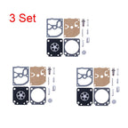 Set of 3 Carburetor Rebuild Kits for Stihl 017 018 MS170 MS180 (RB-66 RB-77 C1Q)