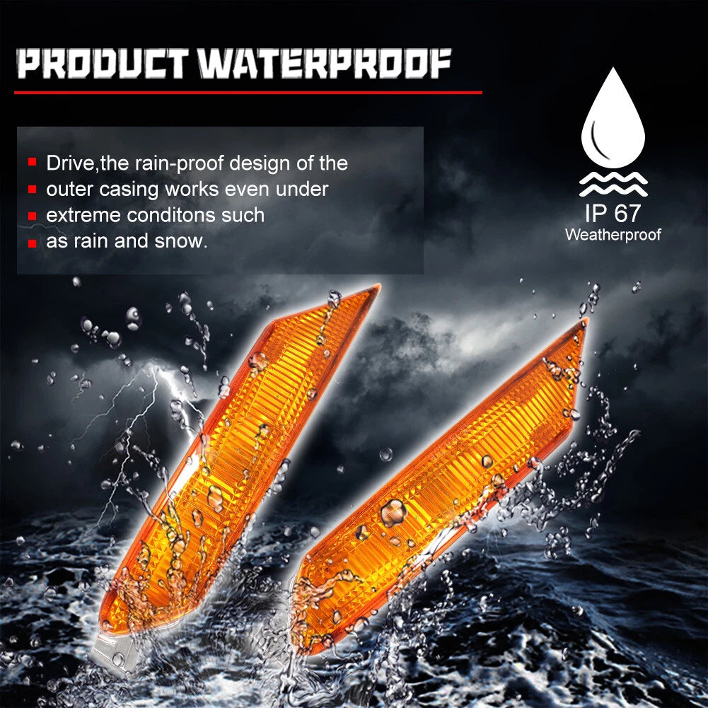 Amber Lens Front Bumper Side Marker Lights for Mazda RX-8 (2004–2008)
