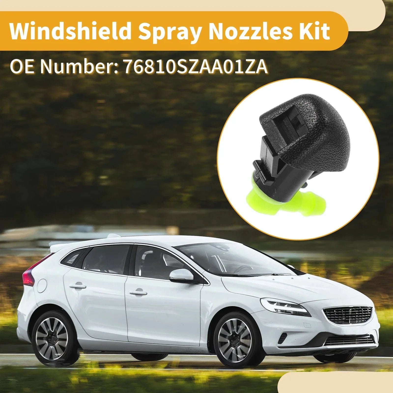 Windshield Washer Nozzle Kit for Honda Pilot (2016-2023) - Includes Fluid Hose