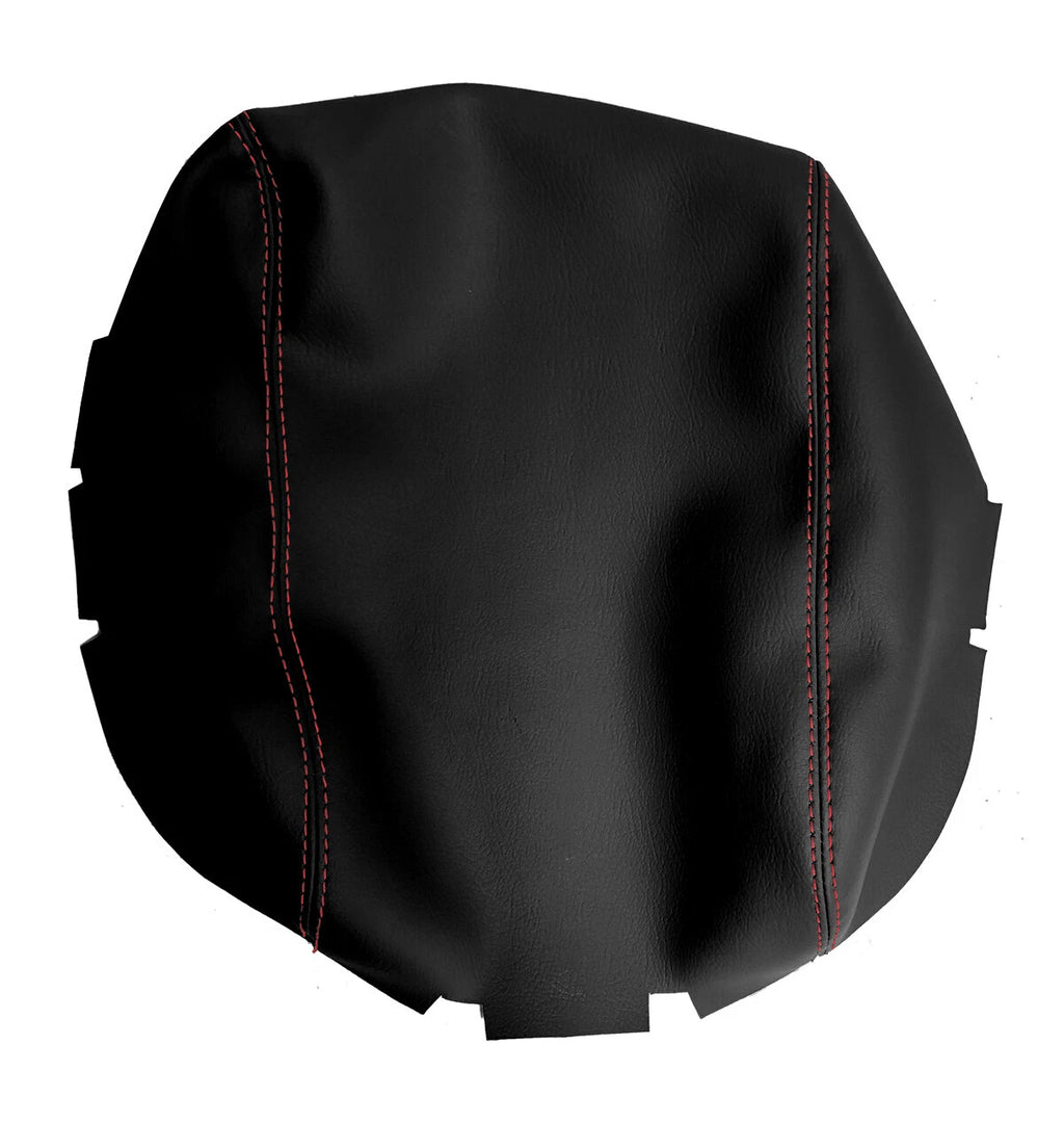 Leather Console Lid Armrest Cover for Infiniti QX60 (2014–2020) Red Stitch
