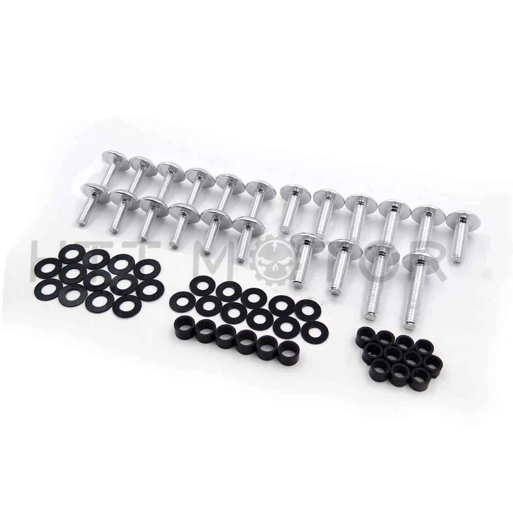 Fairing Bolts Kit for Kawasaki Ninja ZX6RR ZX6R 636 (2003–2006) - Silver Round