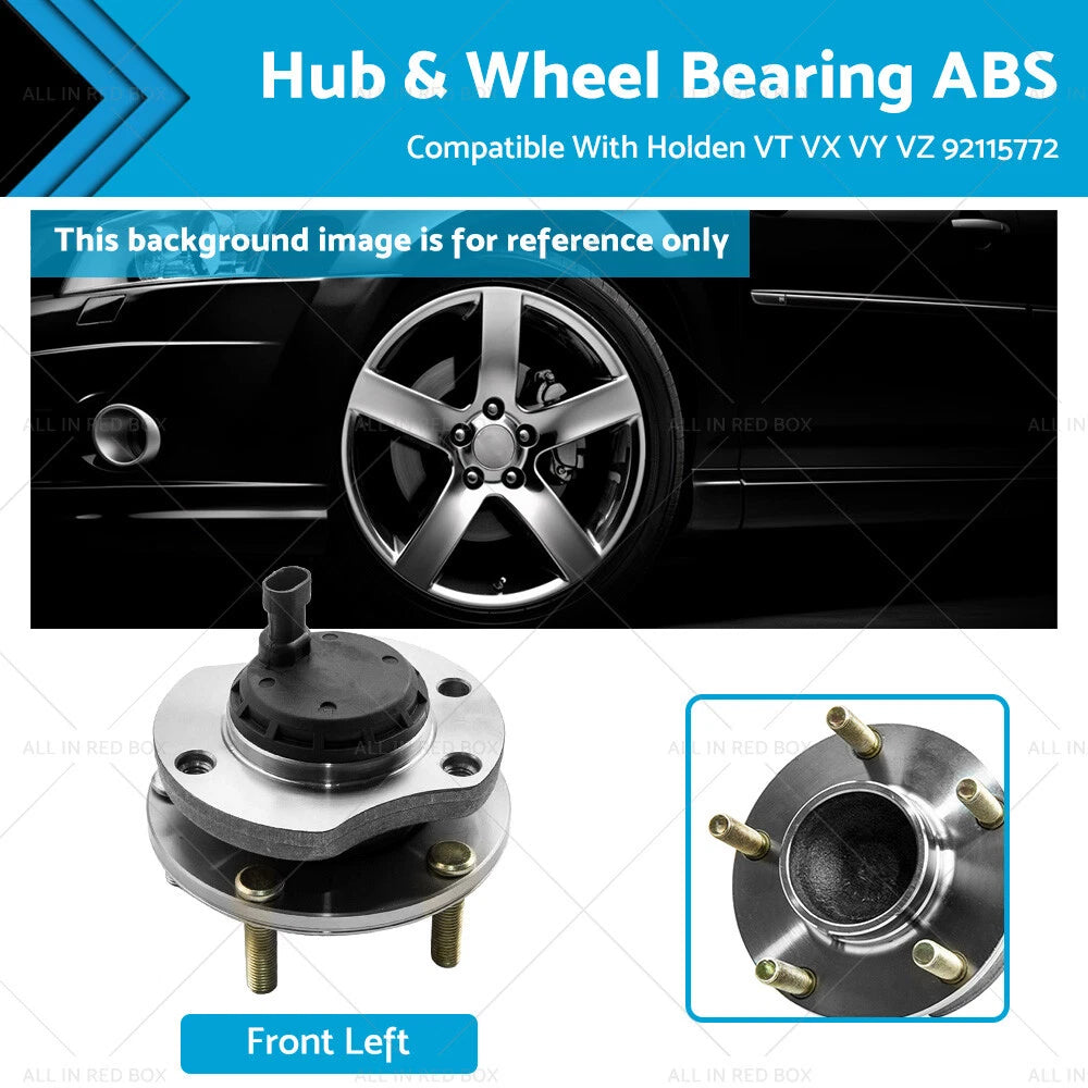 LH Front Hub & Wheel Bearing ABS for Holden VT VX VY VZ (1997–2006) 92115772