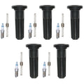 Set of 5 Denso Iridium Spark Plugs & NGK Coil Boots for GMC Canyon (2004–2012)