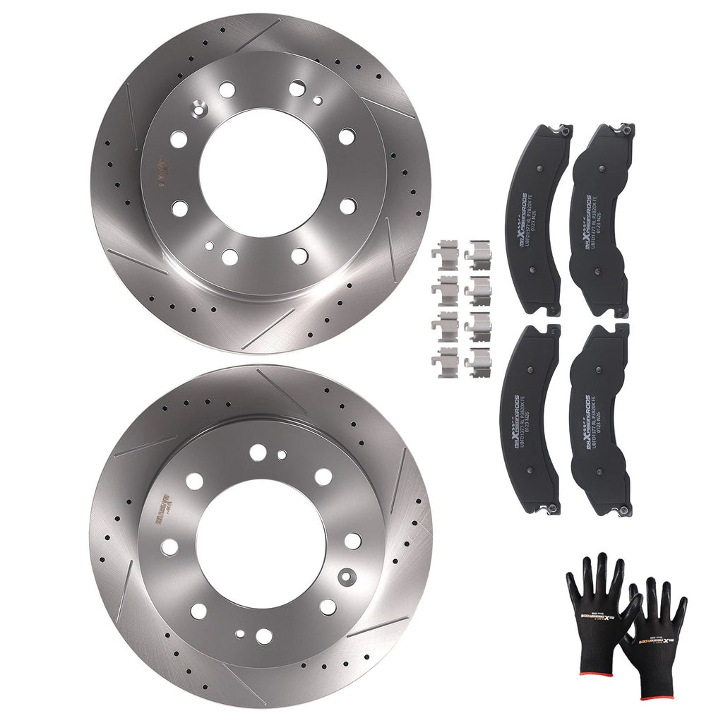 Front Brake Rotors & Pads Kit for Chevrolet Silverado 2500 HD (2011–2019)