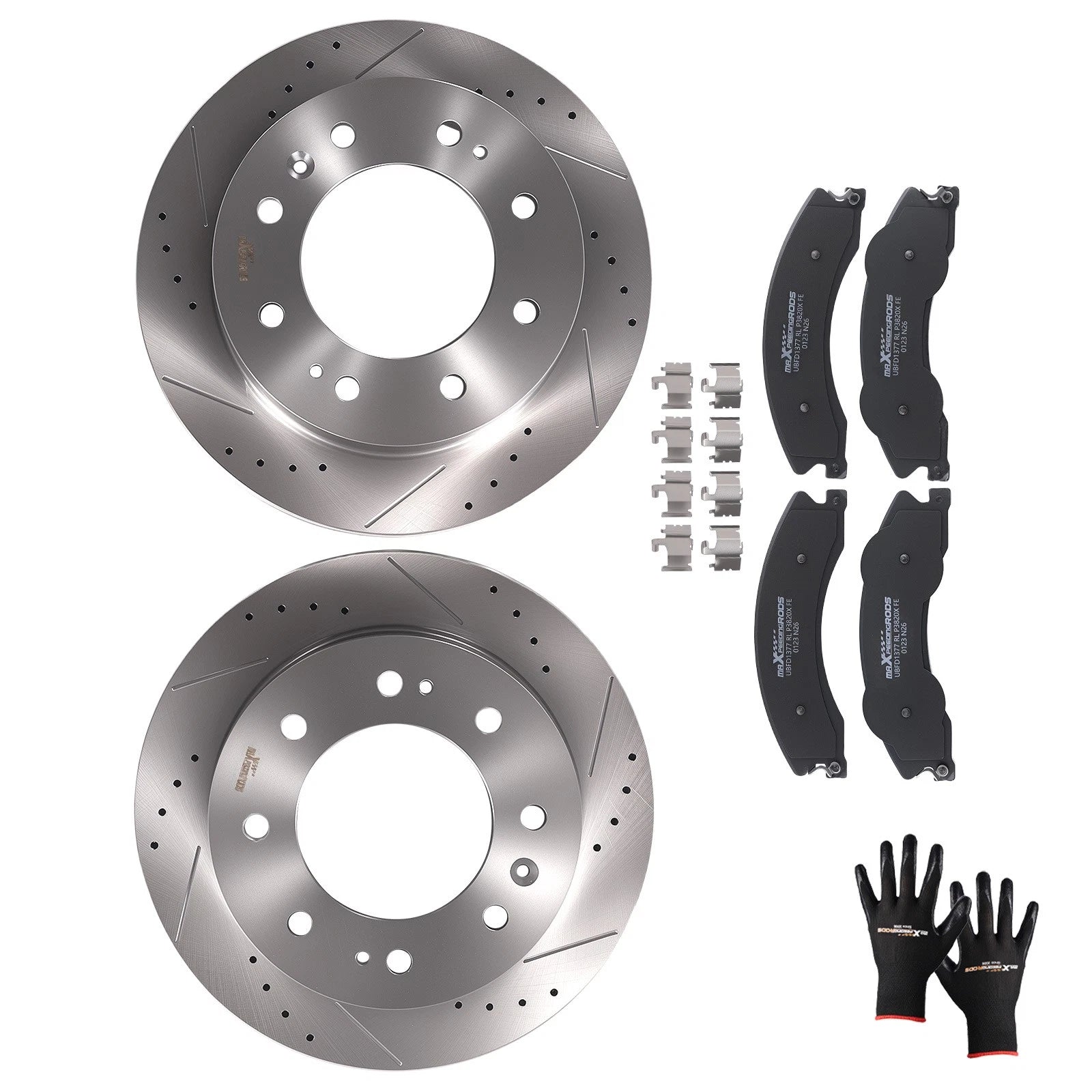 Front Brake Rotors & Pads Kit for Chevrolet Silverado 2500 HD (2011–2019)