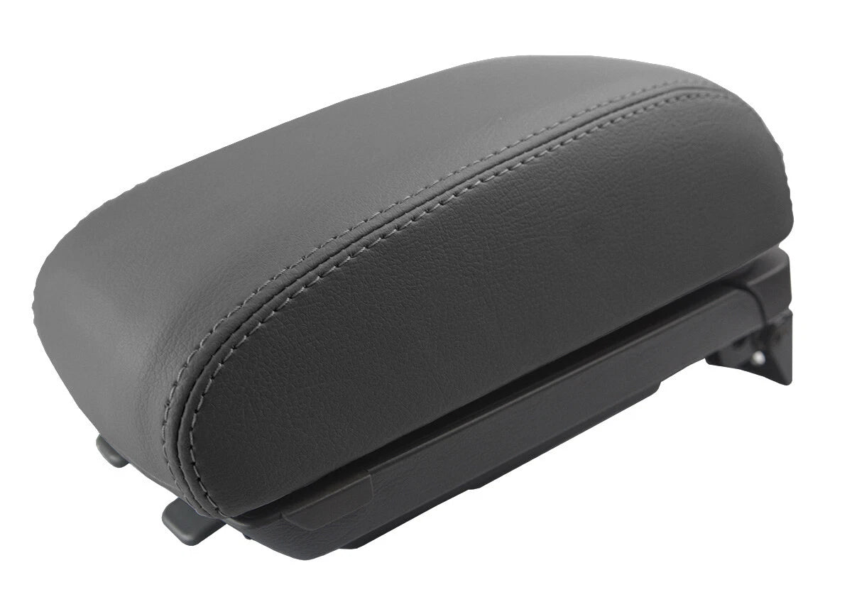 Leather Console Lid Pull Over Cover for Hyundai Tucson (2005–2009) Gray