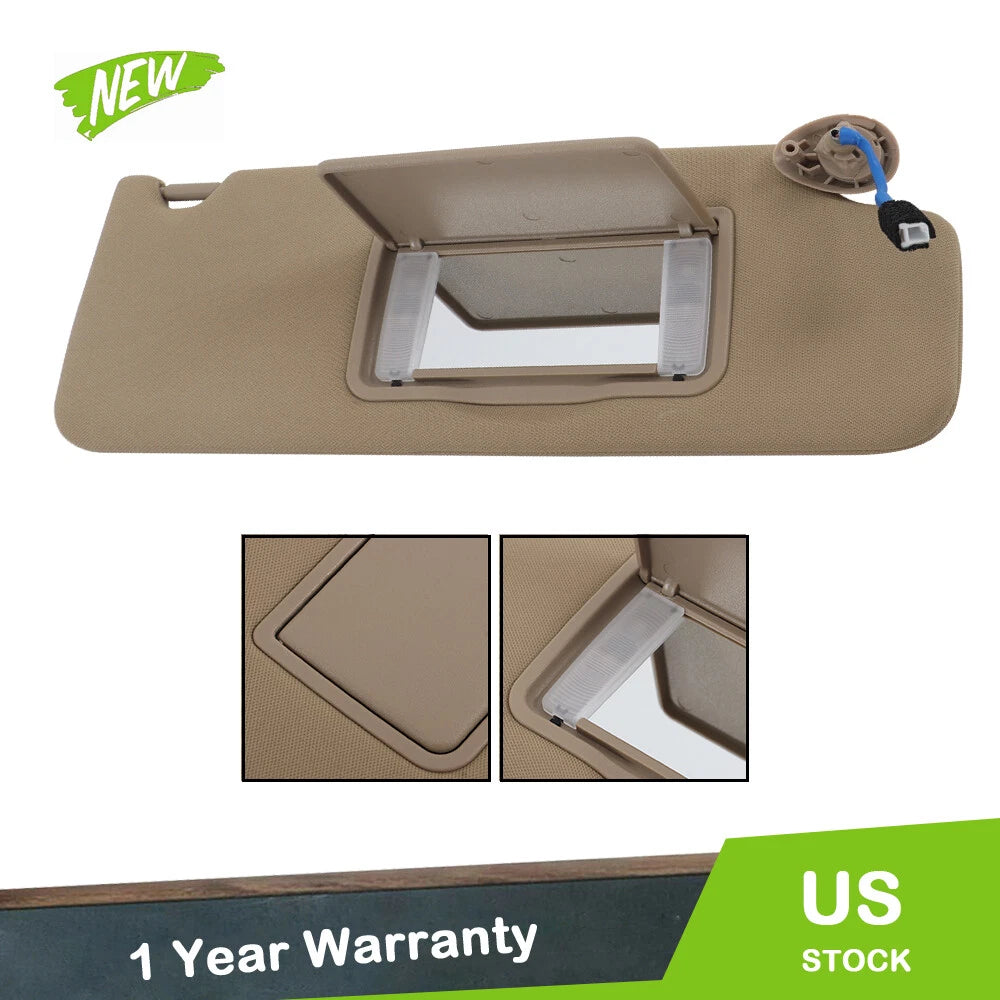 Right Side Beige Plastic Sun Visor for Honda Pilot (2017–2021)