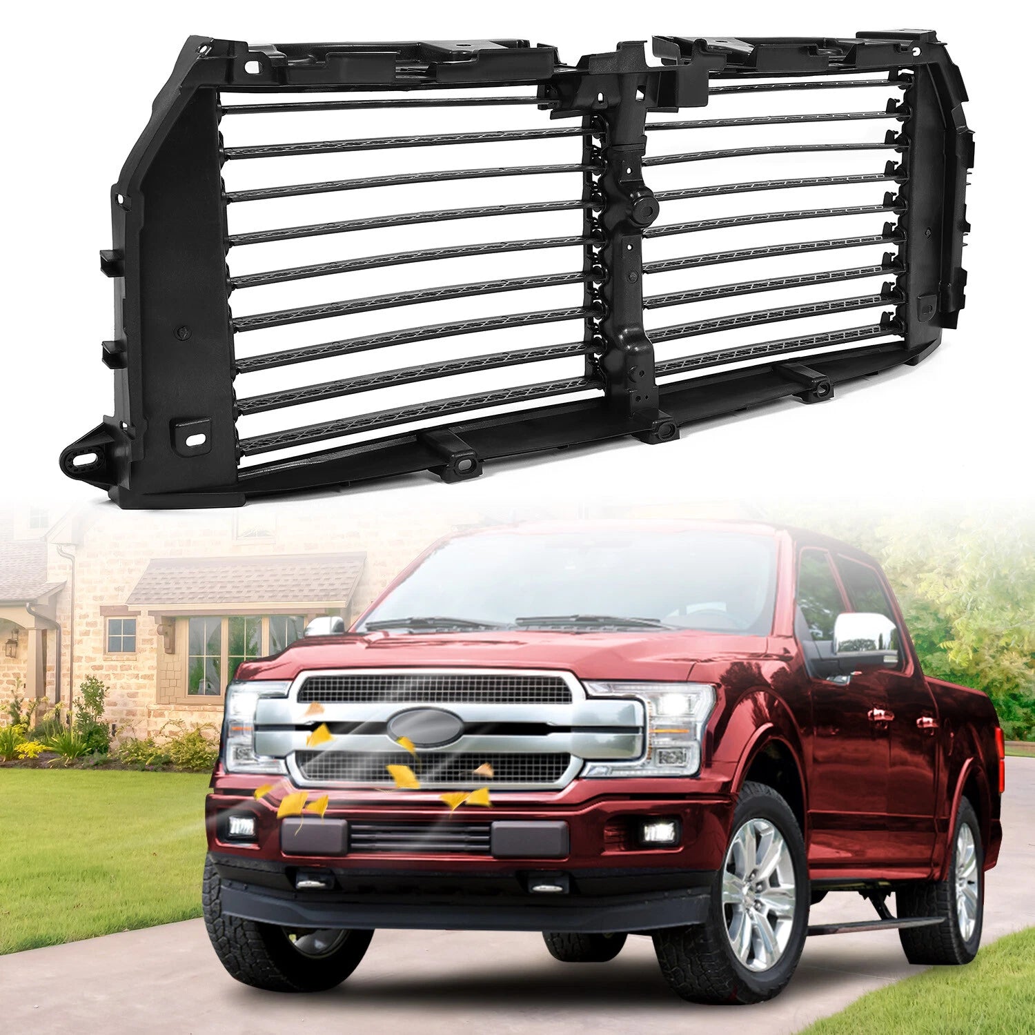 Upper Radiator Grille Air Shutter Control Assembly for Ford F-150 (2015–2017)