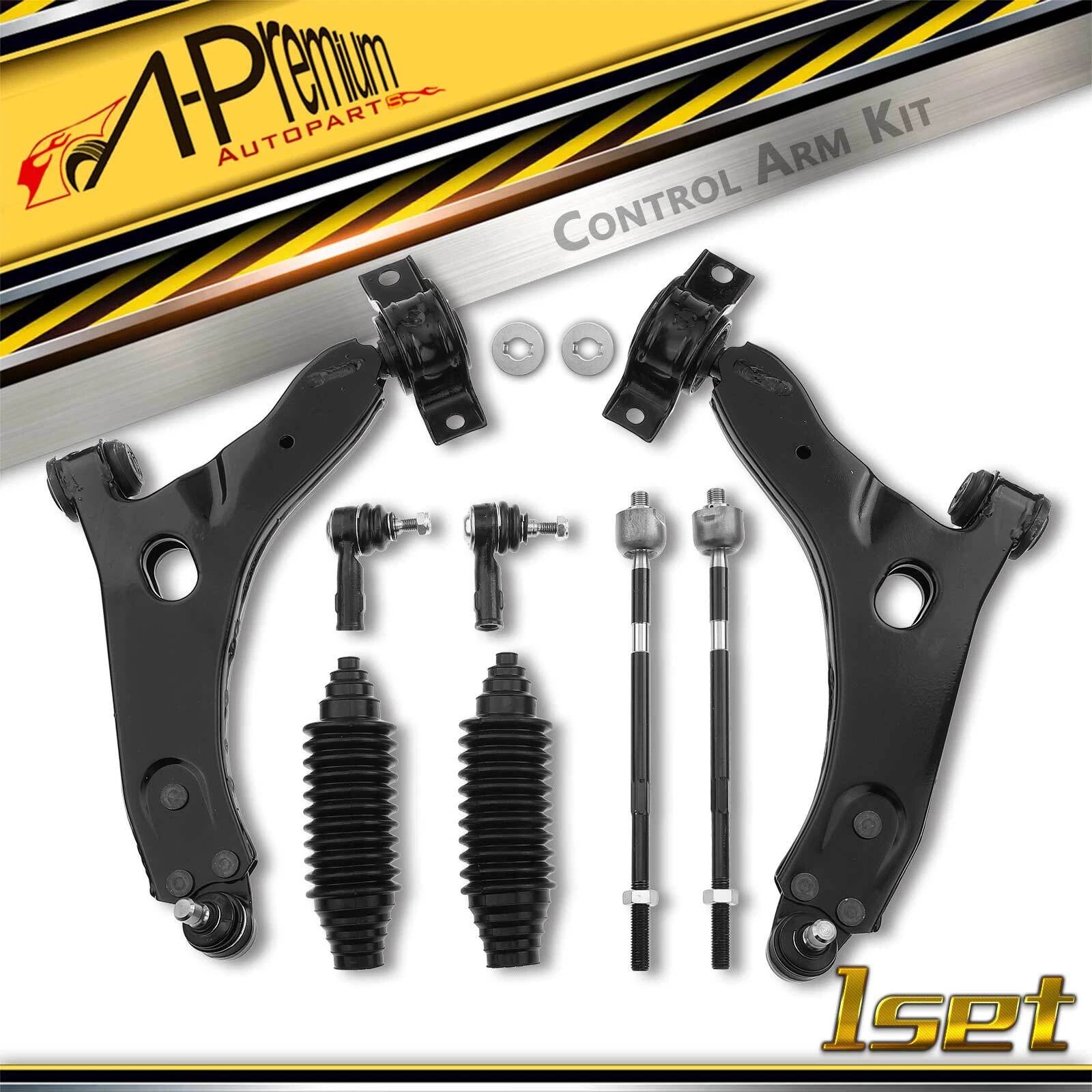Set of 8 Front Control Arm & Ball Joint Assembly for Ford Focus (2000–2004)