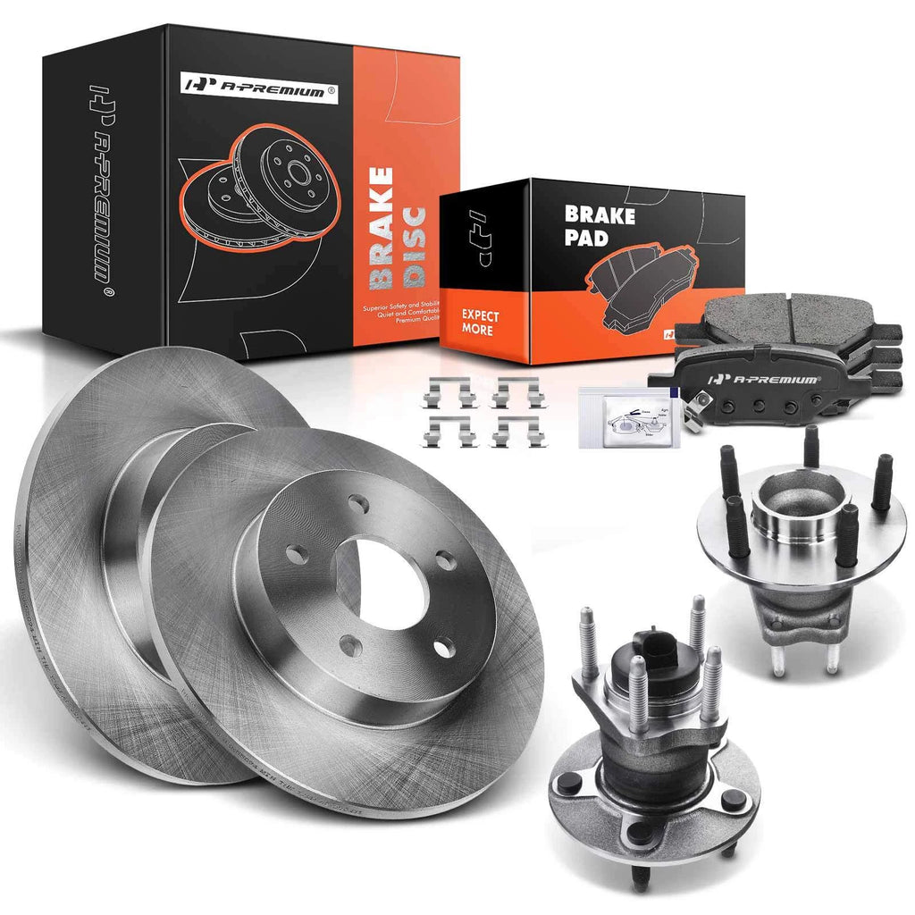 Rear Disc Rotors & Pads Set for Chevy Malibu (2004–2012)
