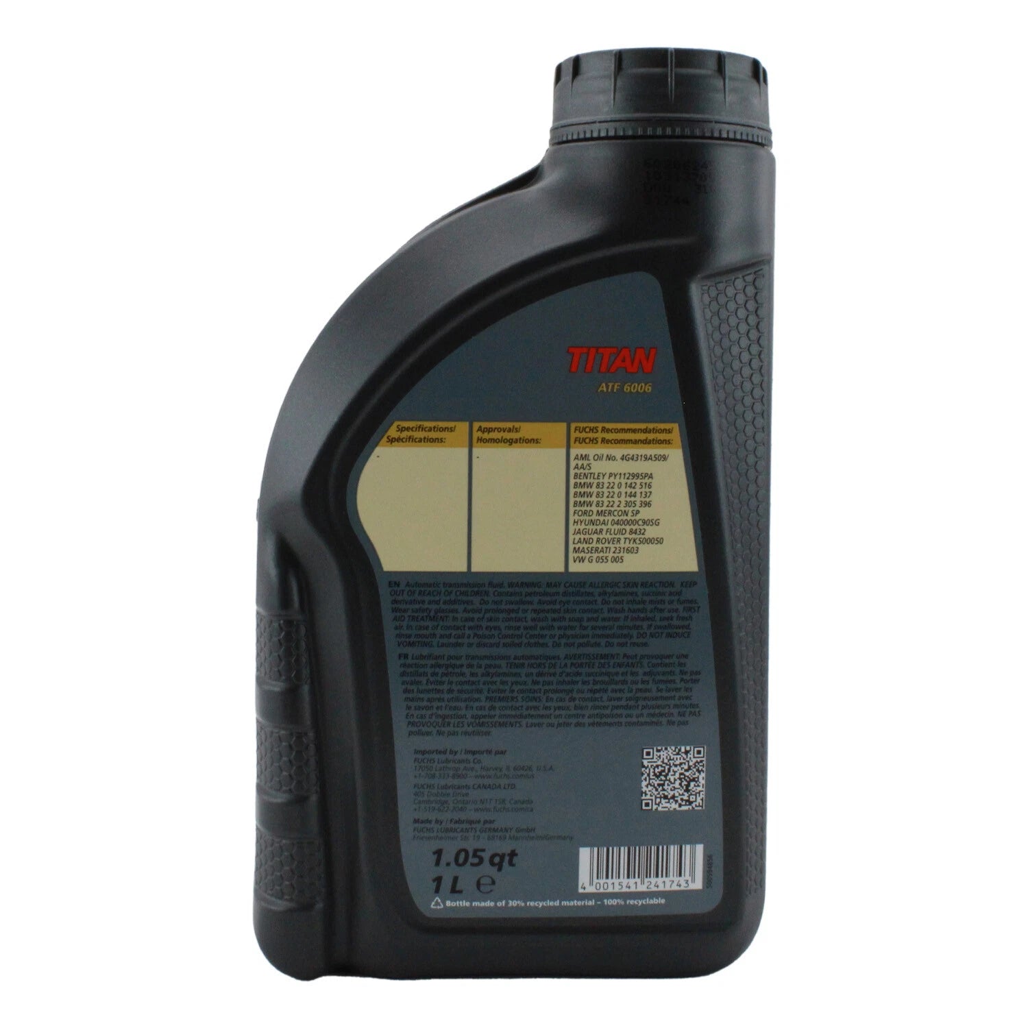 Fuchs TITAN ATF 6006 Automatic Transmission Fluid 1L for Audi BMW Jaguar LR