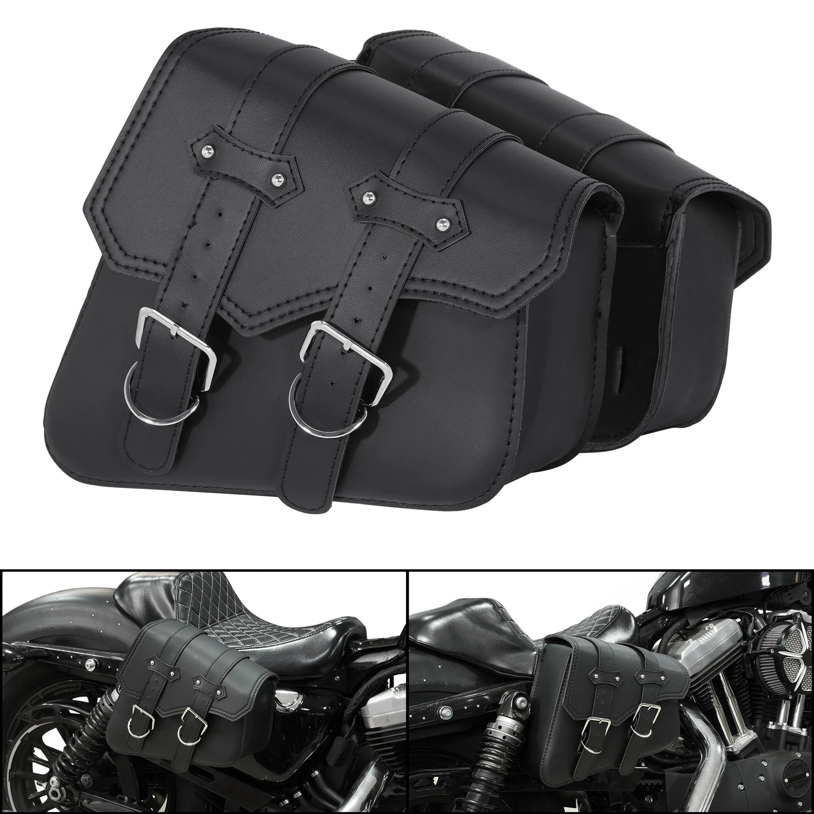 Saddle Bags Side Tool Bag for Harley Sportster XL883 XL1200 (2004–2023)