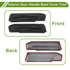 Interior Door Handle Bowl Cover Trim for Ford Mustang (Carbon Fiber, Black)