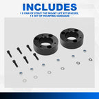 3" Front Lift Kit Strut Top Mount Billet Spacers for Ford F-150 (2004–2017)