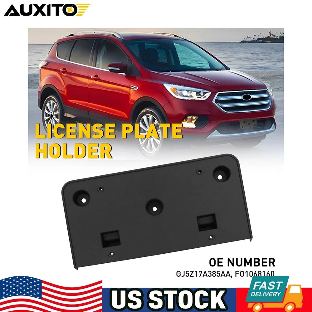 Front License Plate Frame Holder Bracket for Ford Escape (2017–2019)