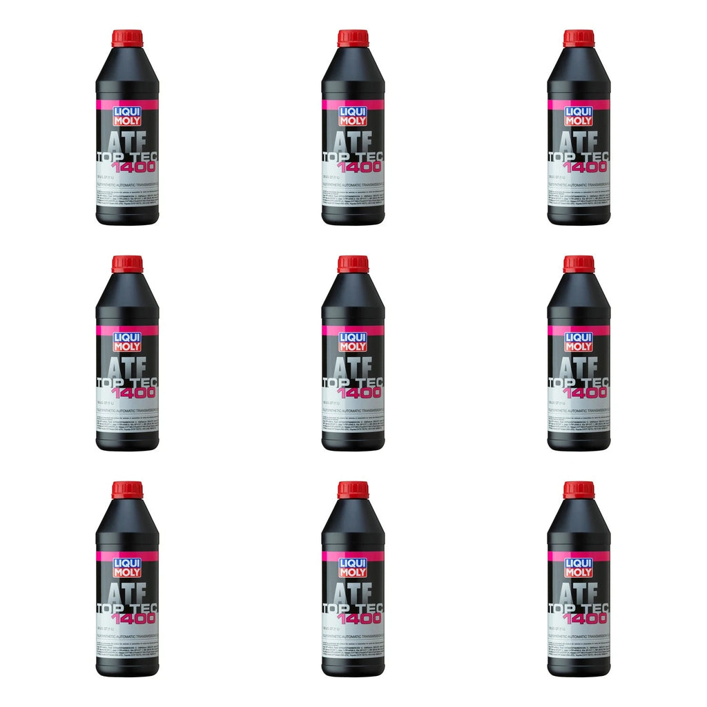 Set of 9 Liqui Moly Top Tec ATF 1400 Automatic Transmission Fluid (1L each)