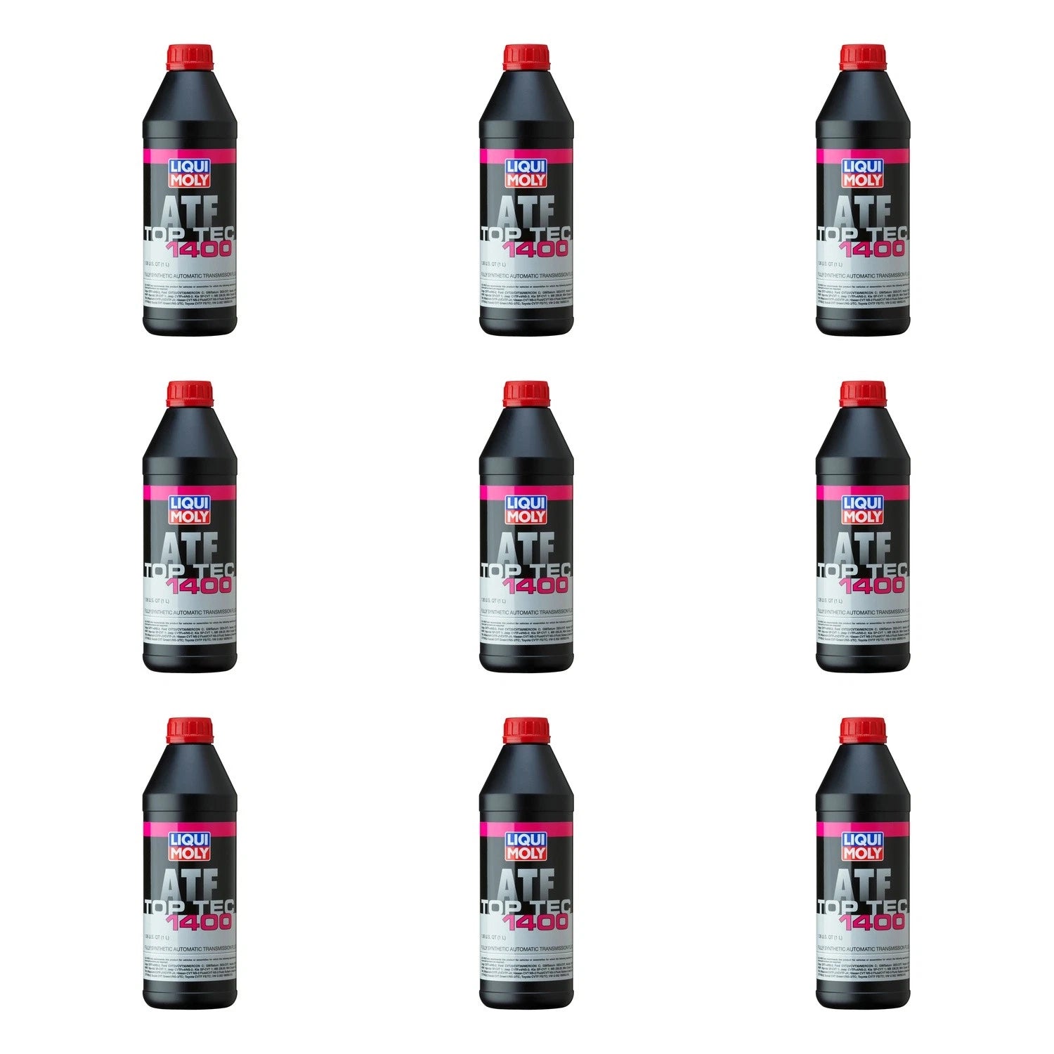 Set of 9 Liqui Moly Top Tec ATF 1400 Automatic Transmission Fluid (1L each)