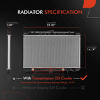 Radiator with Transmission Oil Cooler for Nissan 240SX (1995–1998)