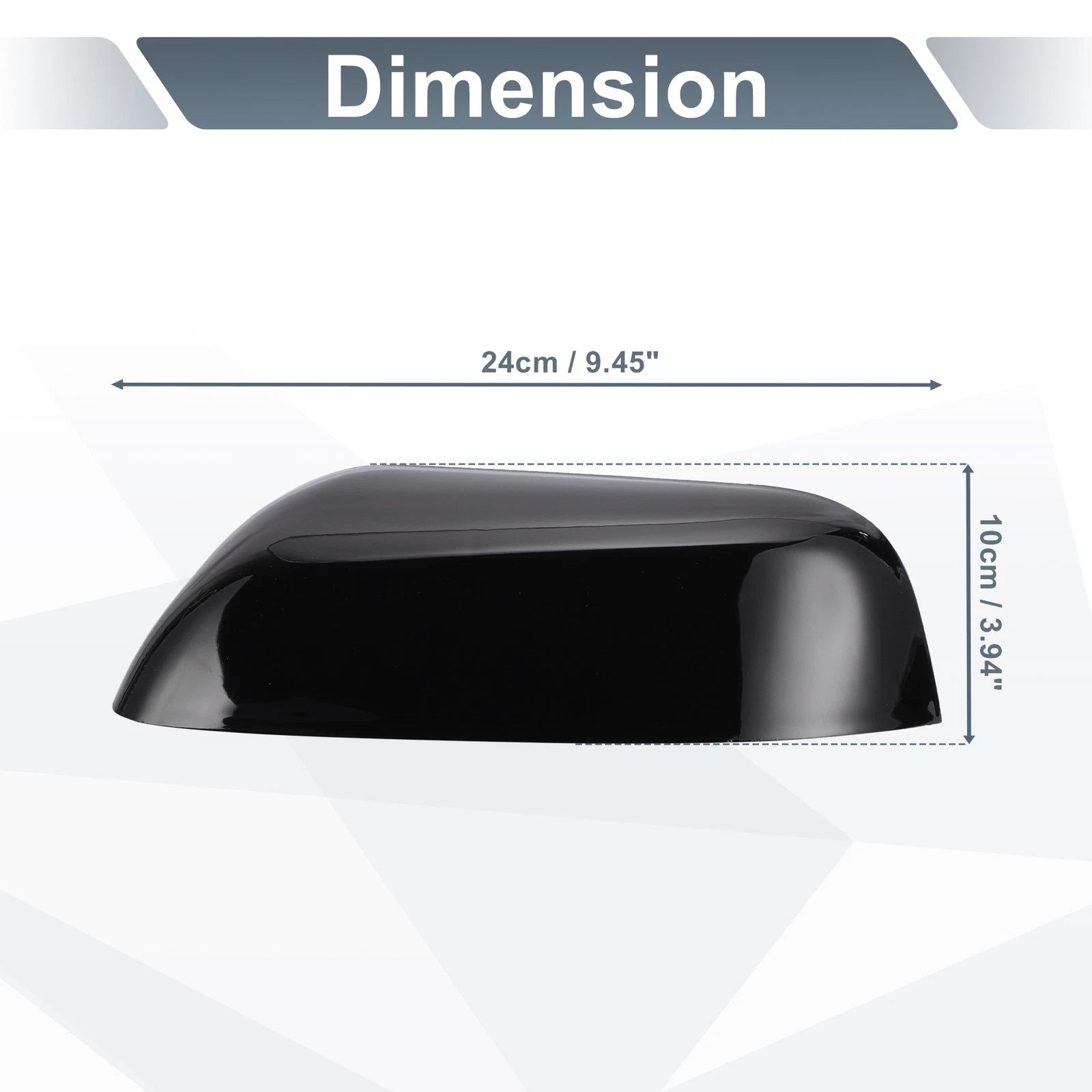 Left Side Rearview Mirror Cover Cap Gloss Black for Ford Explorer (2016–2019)